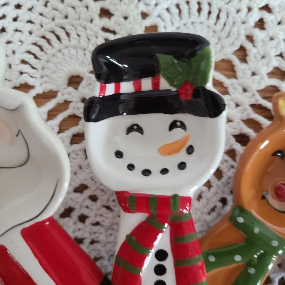 Sleigh Bell Bistro Porcelain Holiday Measuring Spoons Very Merry HL9173119 NWT